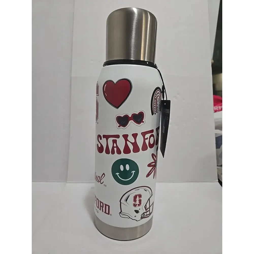 Stanford Cardinal Uversity 34oz Stainless Steel Thermos Water Bottle - Picture 2 of 16